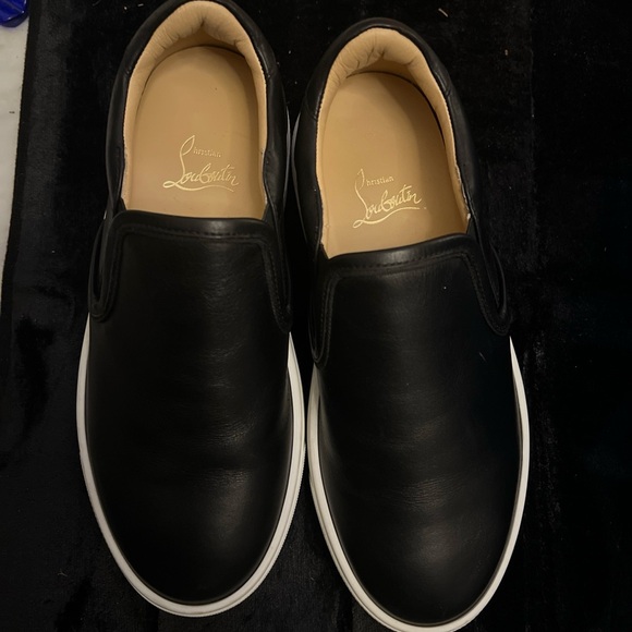 Christian Louboutin Black and White Women's Sneakers 37 1/2 - Picture 2 of 12